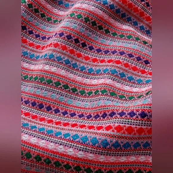 Handmade Vintage Mexican Cambaya Maxi Skirt - Picture 2 of 4